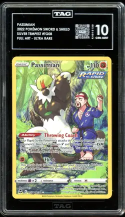 2022 Pokemon Silver Tempest #TG08 Passimian Full ART TAG 10 Gem Mint - Image 1