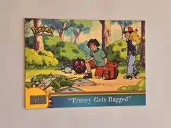 TRACEY GETS BUGGED OR14 - SILVER HOLO Topps Pokemon Blue Label Orange Islands NM - Image 1