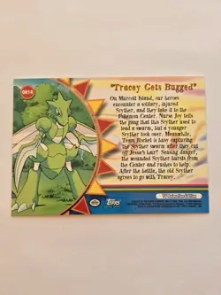 TRACEY GETS BUGGED OR14 - SILVER HOLO Topps Pokemon Blue Label Orange Islands NM - Image 2
