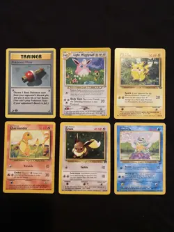Original Vintage WOTC 1999 Pokemon Cards 1999 Starters Jungle PLAYED - Image 2