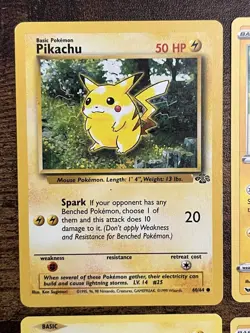 Pokemon TCG Pikachu Cards x8 w/ Vintage 1999 Jungle Base - Image 3
