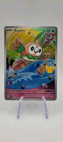Pokemon TCG: Rowlet MEP043 First Partner Illustration Promo 30th Anniversary -NM - Image 1
