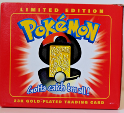 1999 Pokemon Charizard 23K Gold Plated Trading Card Sealed New in Box NIB - Image 2