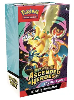 Pokemon TCG: Mega Evolution Ascended Heroes Booster Bundle (6 Packs) New Sealed! - Image 1