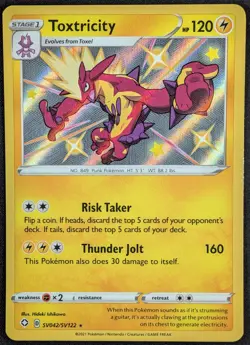 Toxtricity Shining Fates Shiny Vault Holo Rare Pokemon Card SV042/SV122 (NM) - Image 1