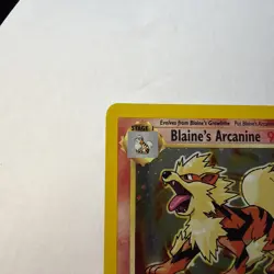 Blaine's Arcanine Holo Rare Card Pokemon Gym Challenge 1/132 NM Pokemon TCG - Image 3