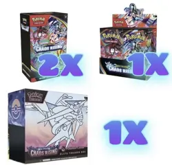 CHAOS RISING Pokemon Center ETB + Booster Box + 2x Booster Bundle PRESALE - Image 1