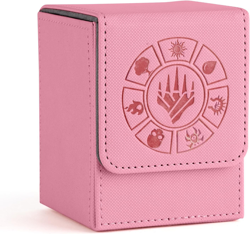 Card Deck Box, 110+ Storage MTG Deck Box with 50 Pcs Card Sleeve, Collectible Tr - Image 1
