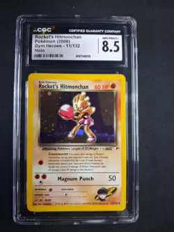 CGC 8.5 Rocket's Hitmonchan 2000 Gym Heroes 11/132 Holo Pokemon Card - Image 1