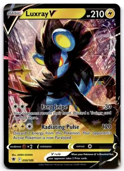 Luxray V 050/189 Holo V Rare Astral Radiance Pokemon Holo Near Mint - Image 1