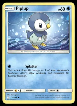Piplup 31/156 Common Ultra Prism Pokemon Lightly Played - Image 1