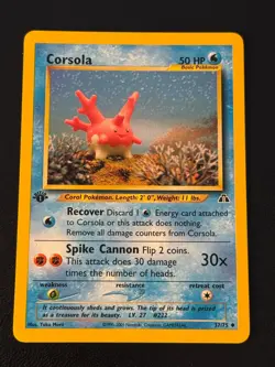 Corsola 37/75 Pokemon Neo Discovery 1st Edition - Image 1