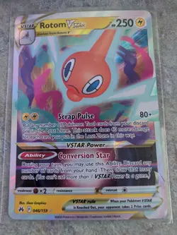 Pokemon TCG Rotom VSTAR Holo Ultra Rare Card Sword & Shield Crown Zenith 046/159 - Image 1