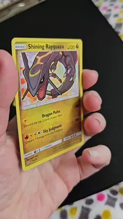 Pokemon TCG Shining Rayquaza Card Shining Legends 56/73 Holo Excellent Condition - Image 2