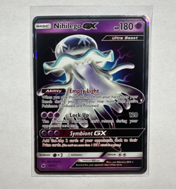 1x Nihilego GX 49/111 ULTRA RARE Crimson Invasion Pokemon TCG Card NM - Image 1