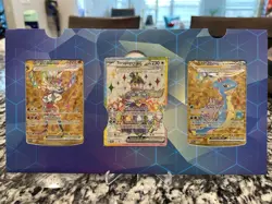 Pokemon Cinderace Lapras Terapagos EX UPC Promo Card Set #163,164,165 Sealed - Image 1