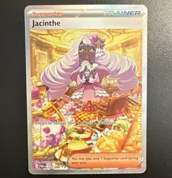 Pokemon Jacinthe Full Art Trainer-Supporter Holo Rare Card 122/088 POR - Image 1