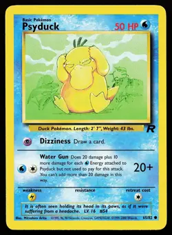 Psyduck 65/82 Common Team Rocket Pokemon Card - Image 1