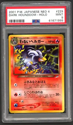 Pokemon Cards - PSA 9 Dark Houndoom 229 - Japanese Neo - MINT - PSA9 - Image 1