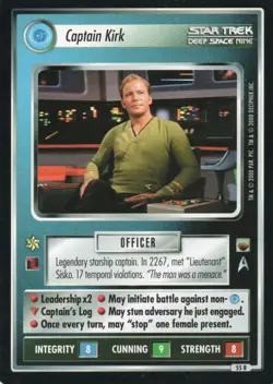 Star Trek The Trouble With Tribbles Captain Kirk CCG BB Card Never Played - Image 1