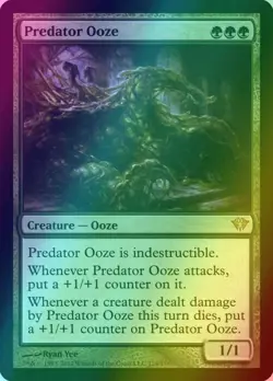 MTG NM English Predator Ooze - Foil Magic mtg English Dark Ascension - Image 1
