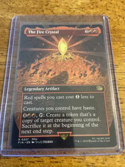 The Fire Crystal (Borderless) Final Fantasy Magic The Gathering MTG - Image 1