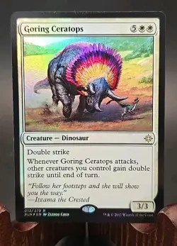Goring Ceratops Ixalan MTG Foil Near Mint - Image 1