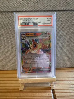 Flareon EX 014/131 Stamped PSA 9 Prismatic Evolutions Stamp Graded Pokemon Card - Image 1