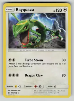 Rayquaza 106/145 Guardians Rising Pokemon NM - Image 1