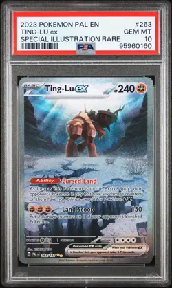 2023 POKEMON PAL EN-PALDEA EVOLVED SPECIAL ILLUSTRATION RARE TING-LU EX PSA 10 - Image 1