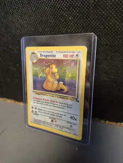 Dragonite 4/62 Holo Rare Base Set 2 Pokemon TCG 2000 Vintage LP - Image 2