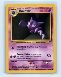 Pokemon tcg Base Set Haunter Moderately played - Image 1