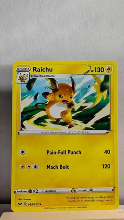 Raichu [LP] - Pokemon TCG Sword & Shield Base 066/202 [Rare] - Image 1