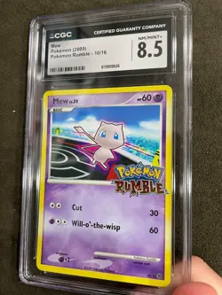 Mew 2009 Pokemon Rumble Set 10/16 Graded CGC 8.5 NM - Image 3