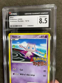 Mew 2009 Pokemon Rumble Set 10/16 Graded CGC 8.5 NM - Image 4