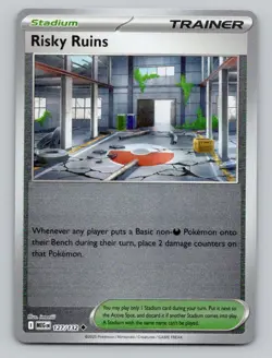 Reverse Holo Risky Ruins 127/132 Uncommon Mega Evolution Pokemon - Image 1