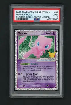 2021 Pokemon Celebrations Classic Collection Mew EX #88 Legend Maker PSA 9 - Image 1