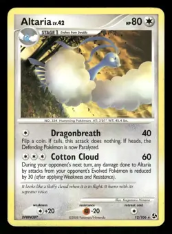 Altaria 12/106 MP Rare Great Encounters 2008 Pokemon TCG - Image 1