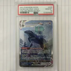 PSA 10 Shadow Rider Calyrex VMAX - 2021 Pokemon Chilling Reign Secret #205 - Image 1