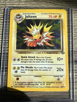 Pokemon Jolteon Jungle Holo Rare 4/64 English 1999 Stage 1 70 HP - Image 1