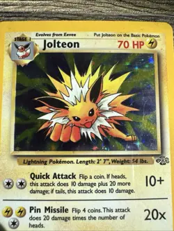 Pokemon Jolteon Jungle Holo Rare 4/64 English 1999 Stage 1 70 HP - Image 2