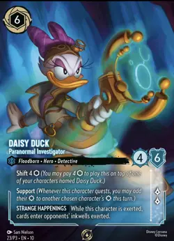 Lorcana - Daisy Duck - Paranormal Investigator - Set Champ Top 8 Promo 24/P3 - Image 1