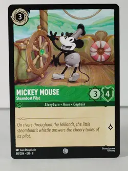 Mickey Mouse - Steamboat Pilot - Fabled #80 - LORCANA - NM -singles - Image 1