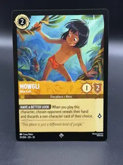 Disney Lorcana: Whispers in the Well ~ Mowgli - Man Cub (Super Rare) 19/204 - Image 1