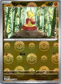 Mienfoo (Poke Ball Pattern) 052/086 Sv: White Flare Holo - NM - Pokemon TCG - Image 1