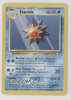 Starmie 1999-2000 Printing Pokemon Base Set #64 1999 - Image 1