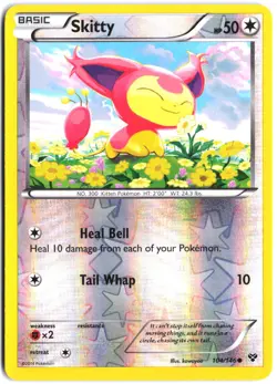 Skitty 104/146 Common XY Pokemon Reverse Holo - Image 1