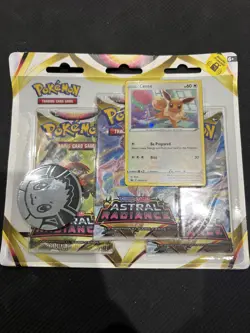 Pokemon Astral Radiance Eevee, Promo 3-Pack Triple Blister - Image 1