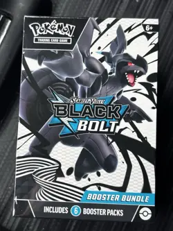 Pokemon Scarlet & Violet Black Bolt Booster Bundle Box 6 Packs Zekrom Brand New - Image 1