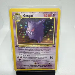 Pokemon TCG Fossil 1st Edition Gengar Holo Rare 5/62 WOTC Vintage - Image 5